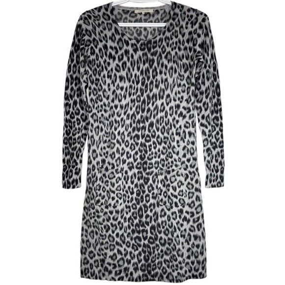 Gerard Darel Leopard Print Knitted 100% Wool Dress size 1 - Picture 1 of 6